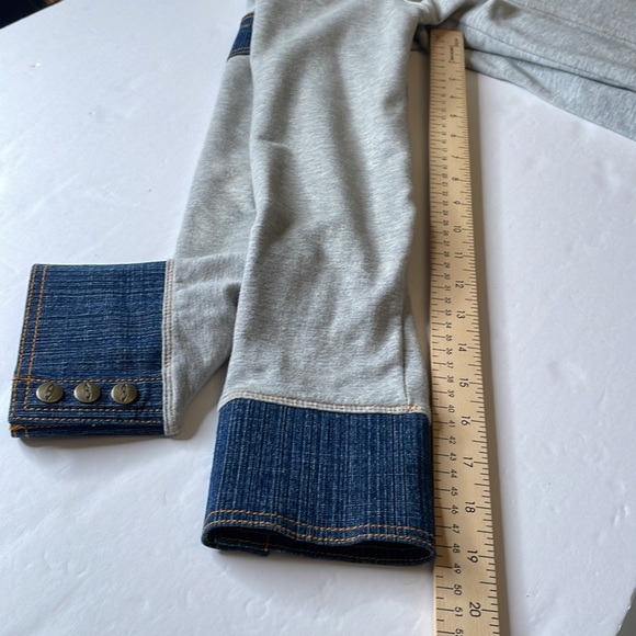 DKNY Sweatshirt Jacket Long Sleeves Activewear Moto Jacket Sweatshirt - Picture 12 of 12